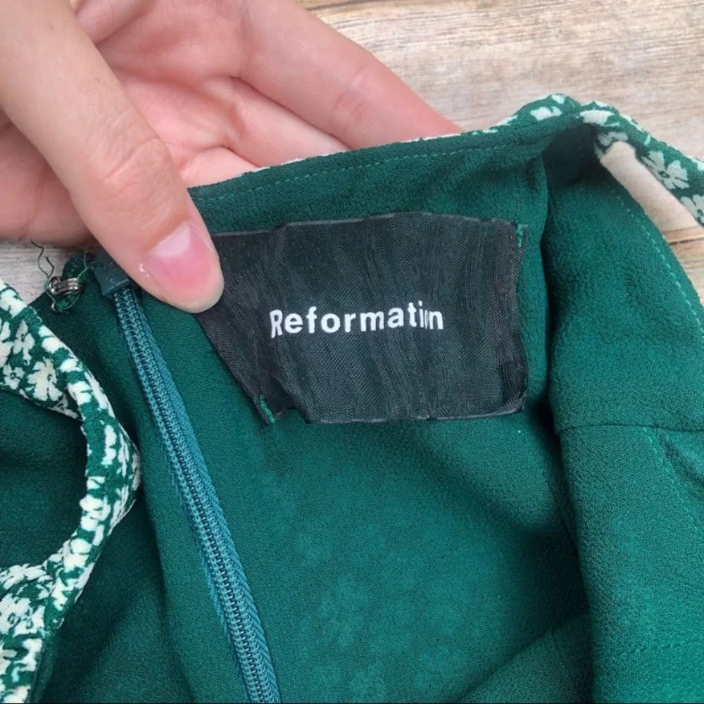 Reformation Green Floral Midi Dress - Picture 4 of 7